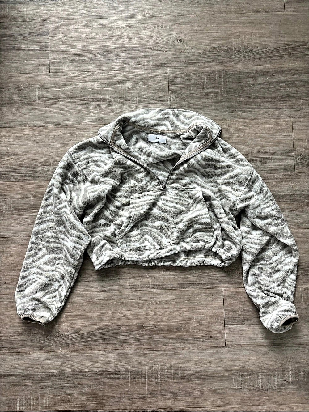 Tna Polar Half-Zip Fleece Pullover Gray & White